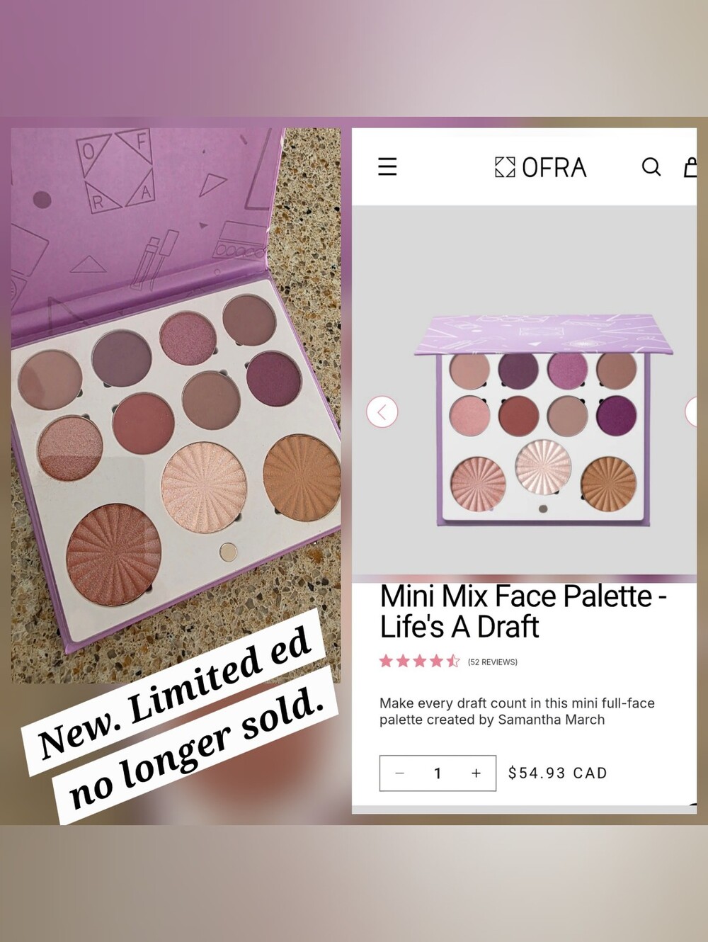 OFRA Mini Mix Face Palette Life's a draft